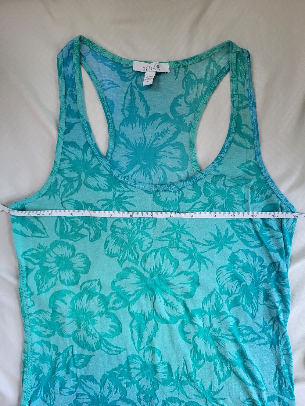 BOGO 🌿 dELiA*s Teal Green Ombre Hawaiian Tank - Picture 5 of 6